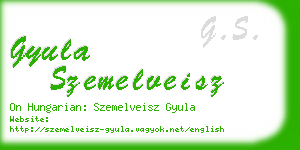 gyula szemelveisz business card